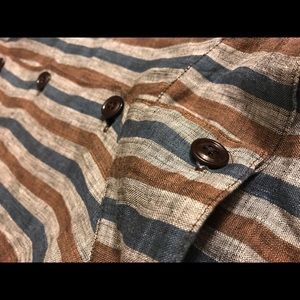 MONITALY S/S ‘Batman’ Shirt in Light Linen Stripe